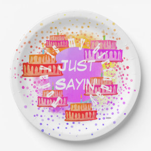 Birthday Party Just Sayin' HAMbyWG Paper Plates