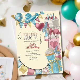 Birthday party kids invitation