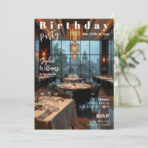 Birthday Party Magazine Cover Invitation