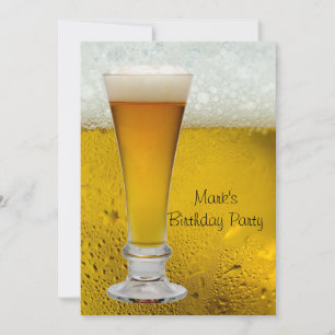 Birthday Party Mans Mens Beer Beer Beer Invitation
