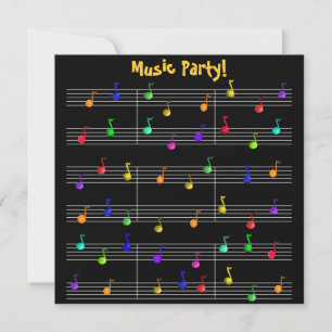 Birthday Party Music Customizable Invitation