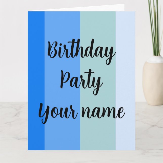 Birthday Party Name Template (Front)