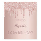 Birthday party night rose gold glitter women