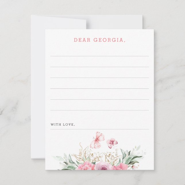 Birthday Party Note or Message for Time Capsule Card (Front)