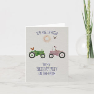 Birthday Party on a farm-Party Invitation