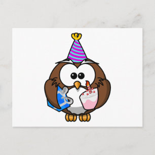 Birthday Party Owl Postcard