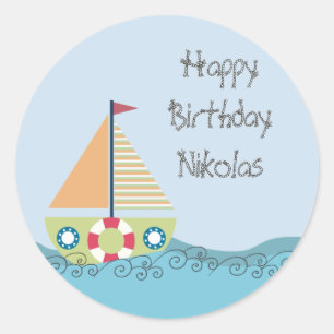 Birthday Party Personalized Label Sticker