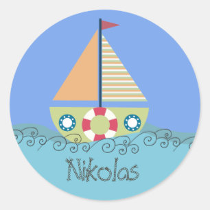 Birthday Party Personalized Name Label Sticker