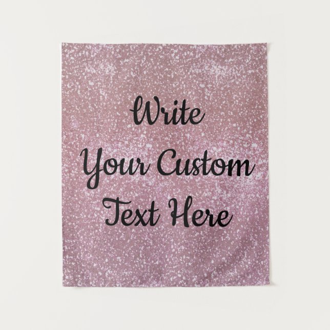 Birthday Party Photo Booth Backdrop Rose Gold Glam Tapestry (Front)