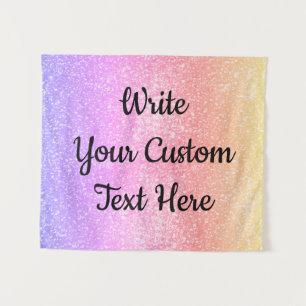Birthday Party Photo Booth Fun Glam Glitter Ombre Tapestry