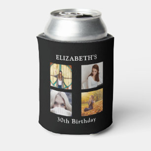 Birthday Party Photo Collage Can Cooler