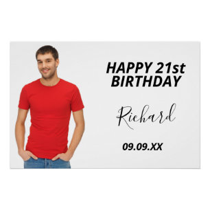 Birthday party photo guy welcome poster