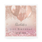 Birthday party pink rose gold glitter balloons
