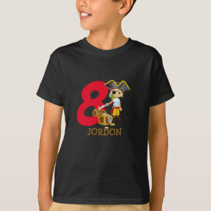 Birthday Party Pirate 8th Name  T-Shirt