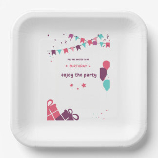 birthday party plastic plate