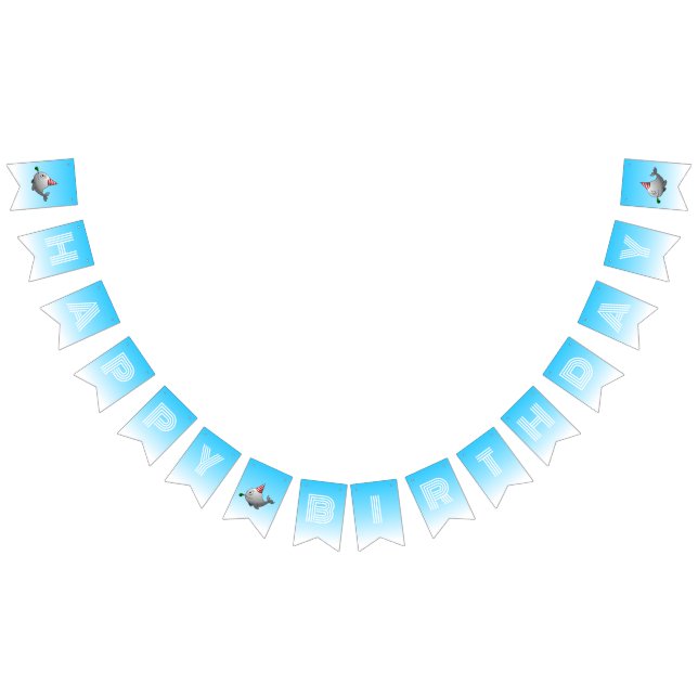 Birthday Party-ready Whale Bunting Flags (All)