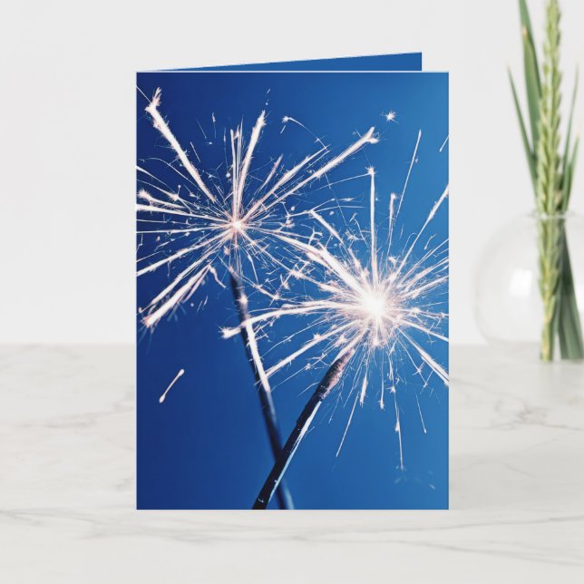 Birthday Party Sparklers Card (Front)