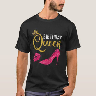 Birthday Party Squad High Heels Women Girls Birthd T-Shirt