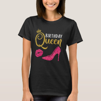 Birthday Party Squad High Heels Women Girls Birthd T-Shirt