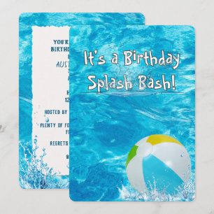 Birthday Party Swimming Pool Invitation