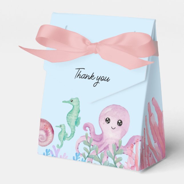 Birthday Party Under the sea  Favor Box (Front Side)