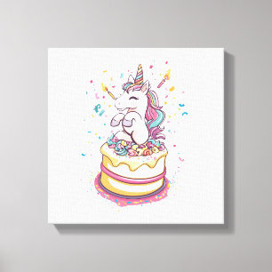 Birthday Party Unicorn (1) Canvas Print