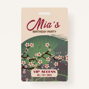 Birthday Party VIP Access Badge