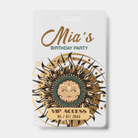 Birthday Party VIP Access Badge