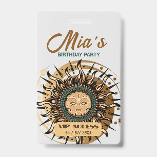 Birthday Party VIP Access Badge