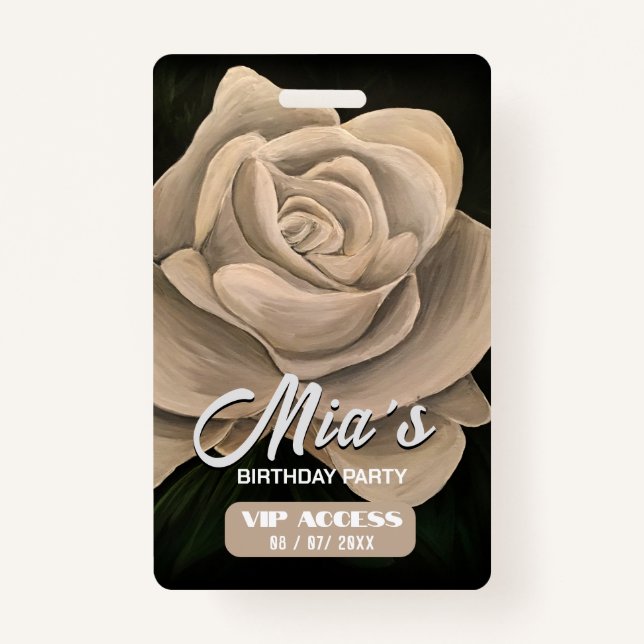 Birthday Party VIP Access Badge (Front)