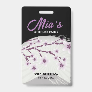 Birthday Party VIP Access Badge