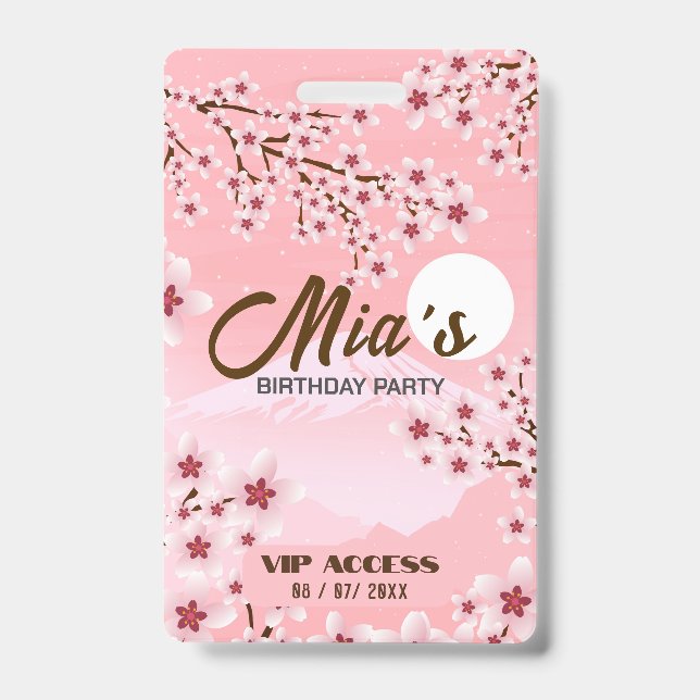 Birthday Party VIP Access Badge (Front)