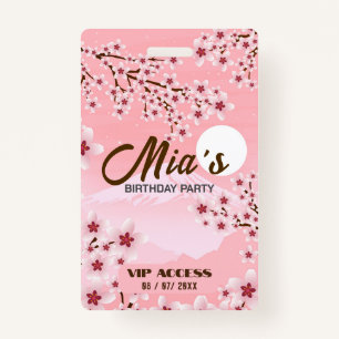 Birthday Party VIP Access Badge