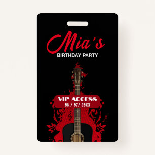 Birthday Party VIP Access Badge
