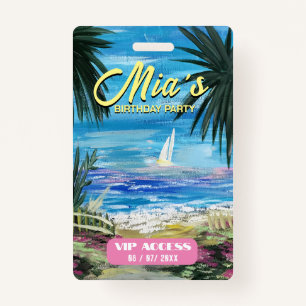 Birthday Party VIP Access Badge