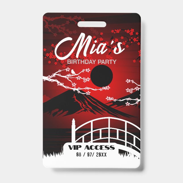 Birthday Party VIP Access Badge (Front)