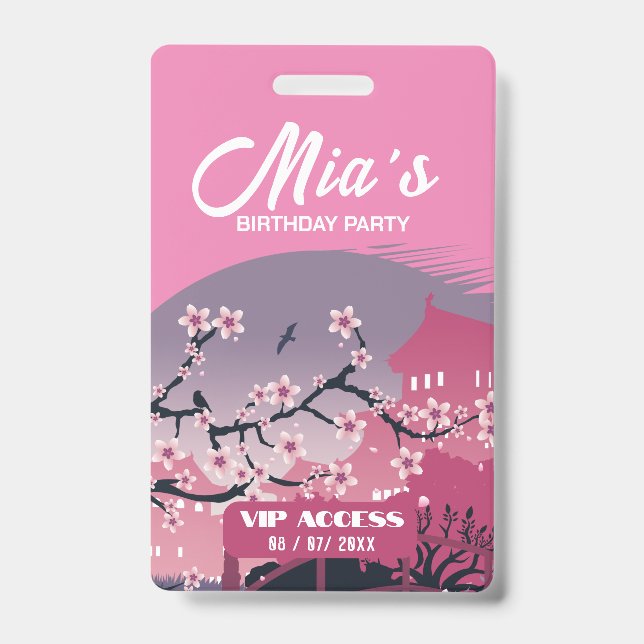 Birthday Party VIP Access Badge (Front)