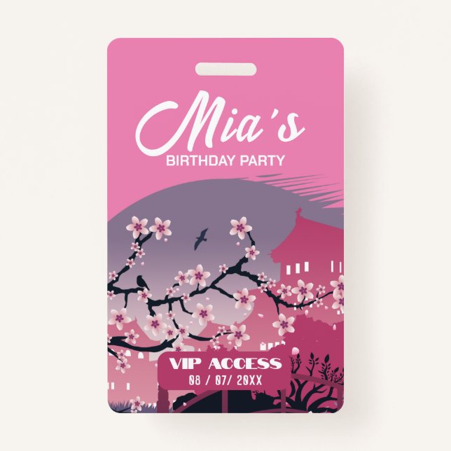 Birthday Party VIP Access Badge (Front)