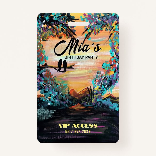 Birthday Party VIP Access Badge (Front)
