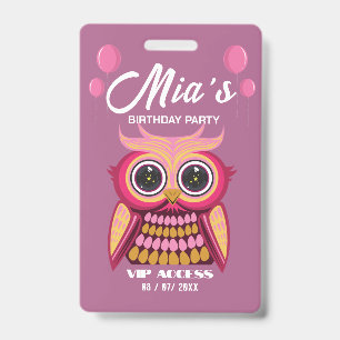 Birthday Party VIP Access Badge