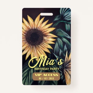 Birthday Party VIP Access Badge