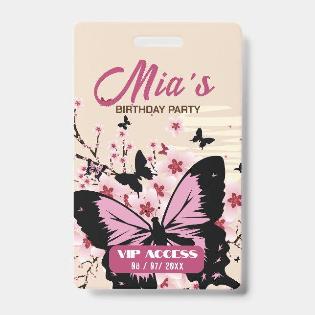 Birthday Party VIP Access Badge (Front)
