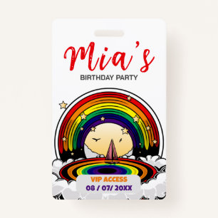 Birthday Party VIP Access Badge