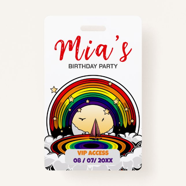 Birthday Party VIP Access Badge (Front)