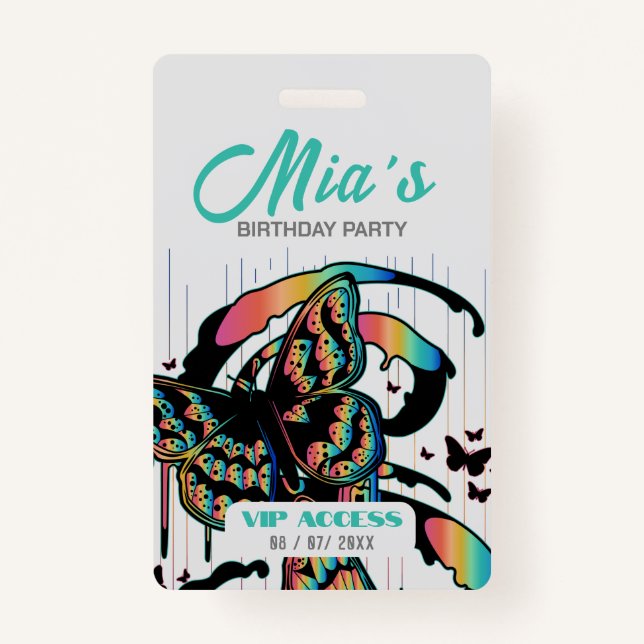 Birthday Party VIP Access Badge (Front)