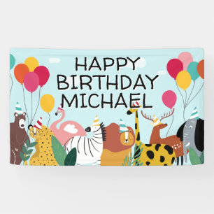 Birthday Party   Wild Animal Fun Banner