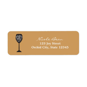 BIRTHDAY PARTY Wine Glass ANY COLOR Address Labels