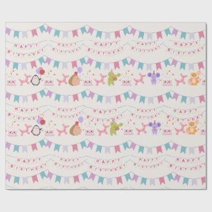 Birthday party wrapping paper