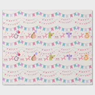 Birthday party wrapping paper