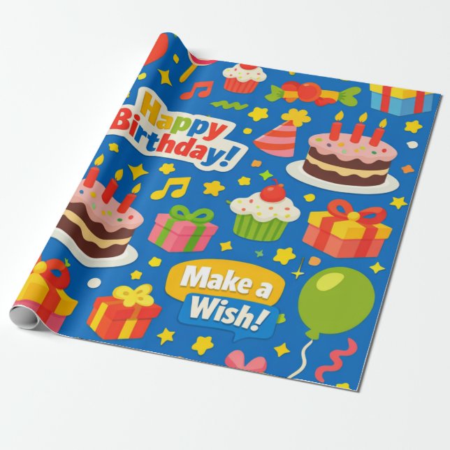 Birthday Party  Wrapping Paper (Unrolled)